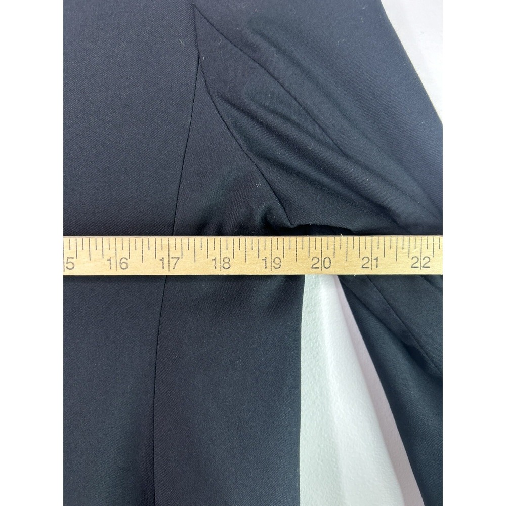 Topshop Button Down Solid Black Casual Office Lon… - image 7